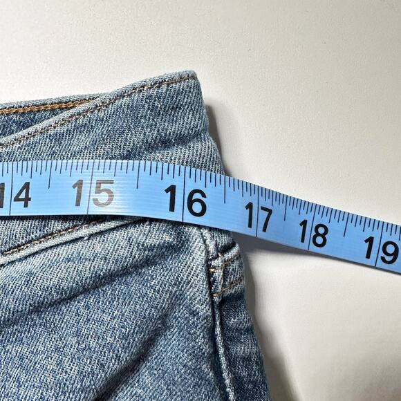 Agolde Willow Mid Rise Slim Straight Jean Cropped Rush Blue Wash Women 30 - Picture 6 of 8